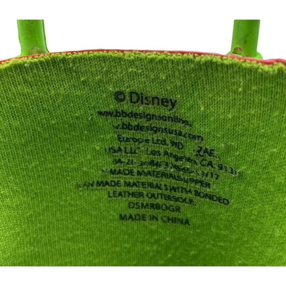 Disney Mickey x Minnie Kid Size 5/6 Red Green Pull On Rubber Rain Garden‎ Boots